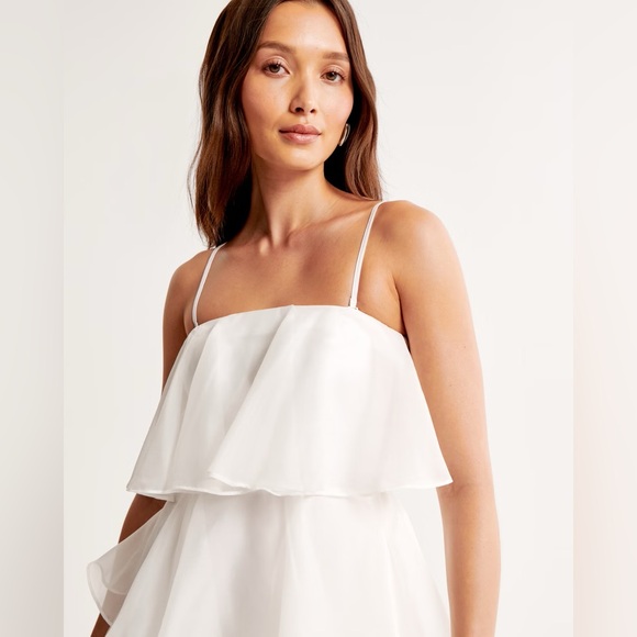 Organza Tiered Strapless Mini Dress - Picture 2 of 4